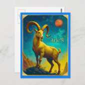 Aries the Ram Zodiac Sign Briefkaart (Voorkant / Achterkant)