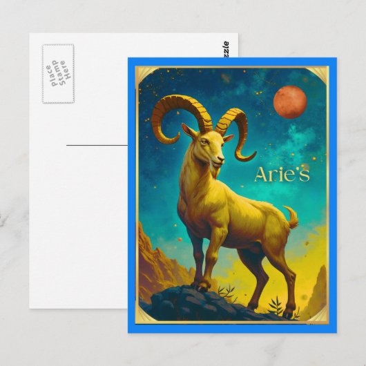 Aries the Ram Zodiac Sign Briefkaart (Voorkant / Achterkant)