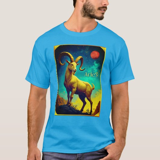 Aries the Ram Zodiac Sign T-shirt (Voorkant)