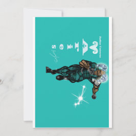 Aries Thema verjaardagsuitnodiging. Kaart