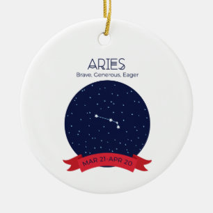 Aries Traits Keramisch Ornament