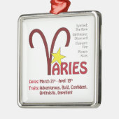 Aries Traits Square Ornament (Links)
