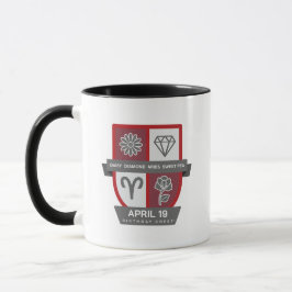 Aries Verjaardag Crest™ voor 1-19 april mok