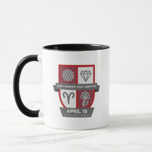 Aries Verjaardag Crest™ voor 1-19 april mok