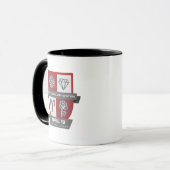 Aries Verjaardag Crest™ voor 1-19 april mok (Voorkant links)