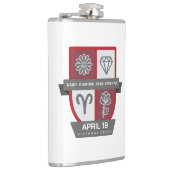 Aries Verjaardagswapen™ voor 1-19 april Heupfles (Rechts)