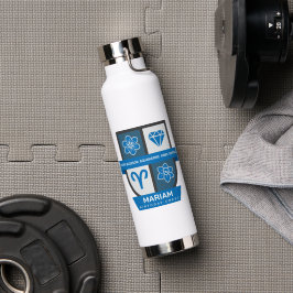 Aries Verjaardagswapen™ voor 21-31 maart Waterfles