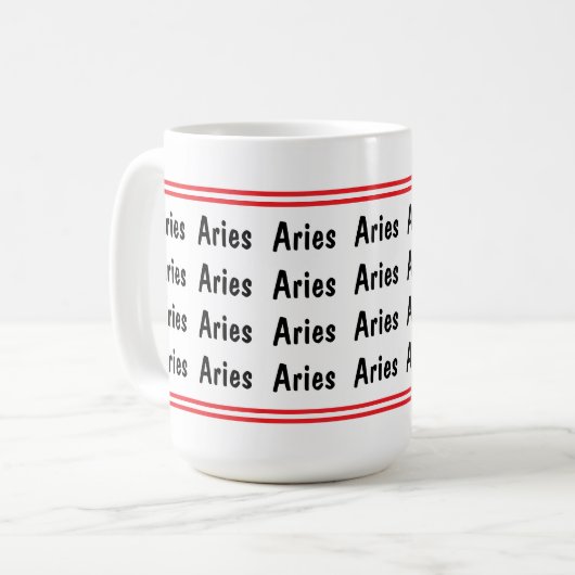 Aries Vibes Koffiemok (Voorkant links)