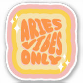 Aries Vibes Only | Girl | Aesthetic Horoscope  Sticker (Voorkant)