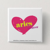 Aries Vierkante Button 5,1 Cm (Voorkant)