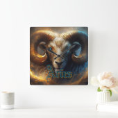 Aries Vierkante Klok (Huis)