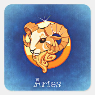 Aries Vierkante Sticker