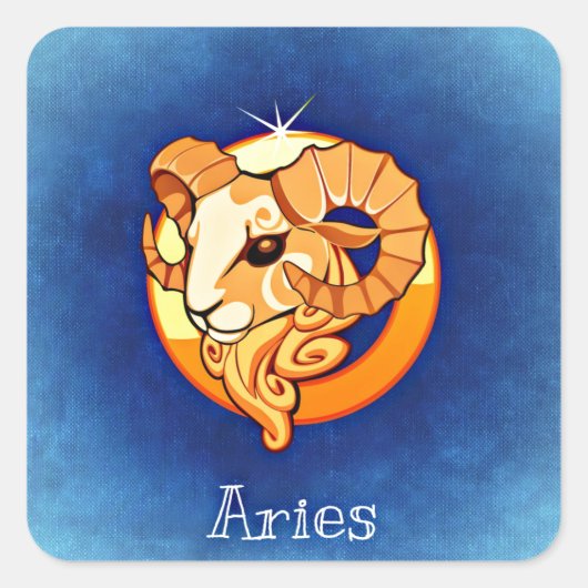 Aries Vierkante Sticker (Voorkant)