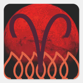 Aries Vierkante Sticker