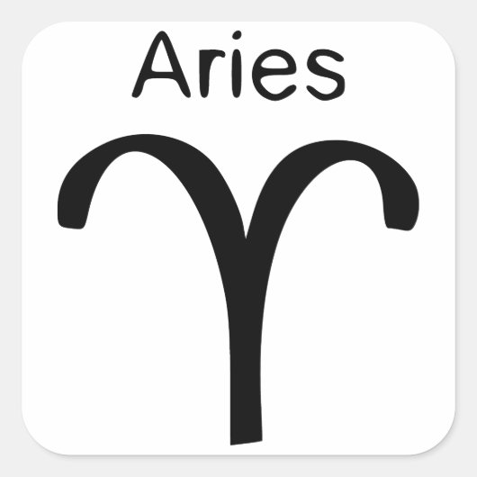 Aries Vierkante Sticker (Voorkant)