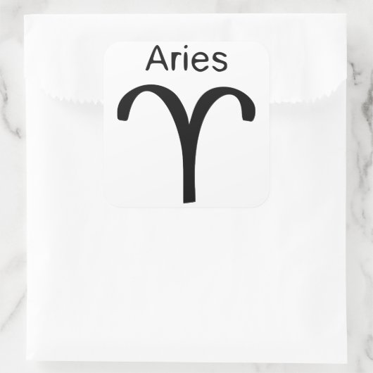 Aries Vierkante Sticker (Tas)