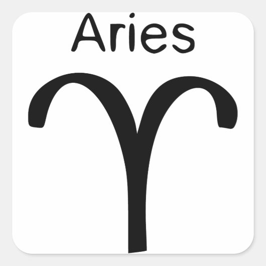 Aries Vierkante Sticker (Voorkant)