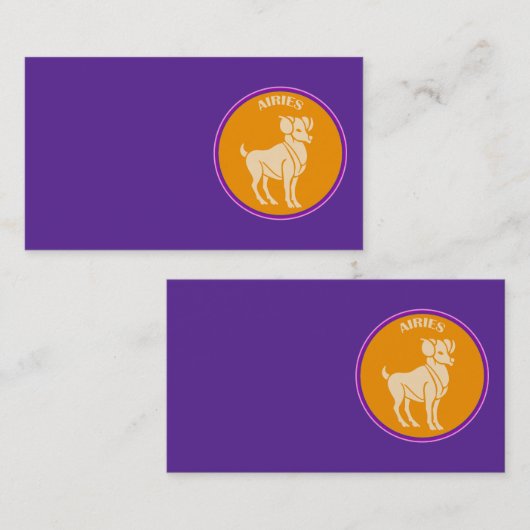 Aries Visitekaartje (Voorkant / Achterkant)