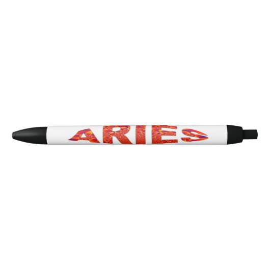 Aries - Vuurblauw Oranje Geel Blauw Blauwe Inkt Pen (Voorkant)