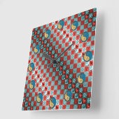 Aries & Water Snake Vierkante Klok (Hoek)