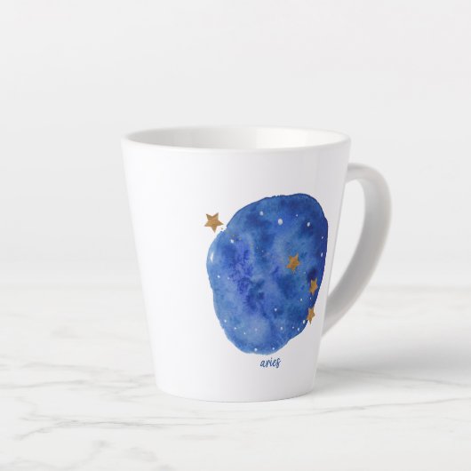 Aries Waterverf Night Sky Constellation Zodiac Latte Mok (Rechterhoek)