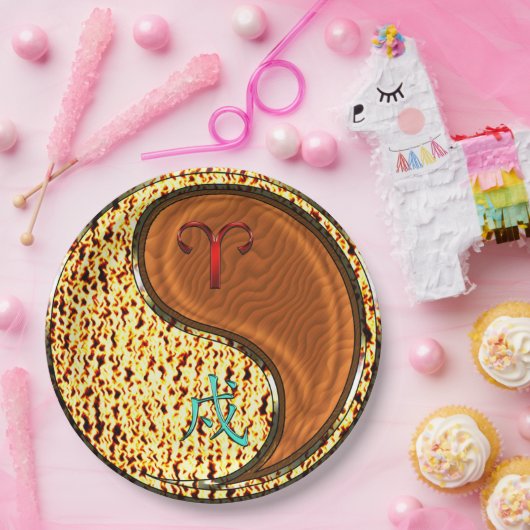 Aries & Wood Dog Papieren Bordje (Feest)