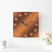 Aries & Wood Horse Vierkante Klok (Huis)