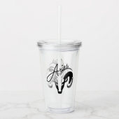 Aries Zodiac Acryl Drinkbeker (Voorkant)