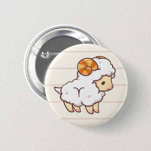 Aries Zodiac Animal Button (Voorkant /achterkant)