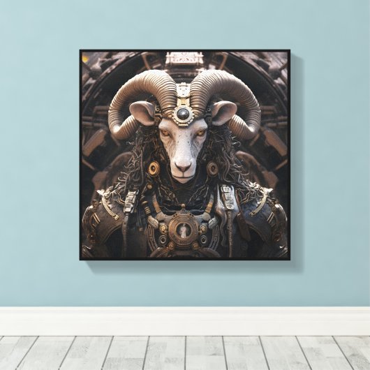 Aries Zodiac Art Canvas (Insitu (Houten vloer))