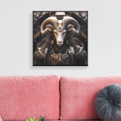 Aries Zodiac Art Canvas Afdruk (Insitu (Woonkamer))