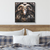 Aries Zodiac Art Canvas Afdruk (Insitu (Slaapkamer))