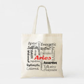 Aries Zodiac Astrology Characteristics Collage Tote Bag (Achterkant)