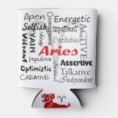 Aries Zodiac Astrology Horoscope Traits Collage Blikjeskoeler (Voorkant)