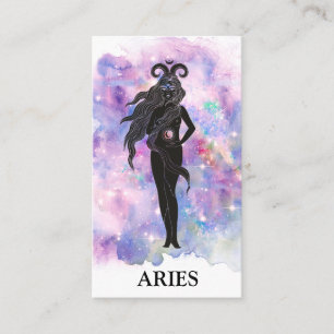 *~* ARIES Zodiac Astrology Readings Blue Pink Visitekaartje