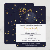 Aries zodiac Baby shower Invitation Kaart (Voorkant / Achterkant)