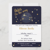 Aries zodiac Baby shower Invitation Kaart (Voorkant)
