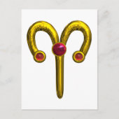 ARIES ZODIAC BIRTHDAY JEWEL BRIEFKAART (Voorkant)
