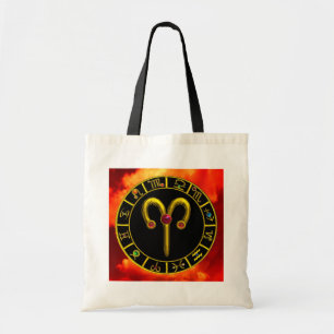 ARIES ZODIAC BIRTHDAY JEWEL TOTE BAG