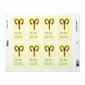 ARIES ZODIAC BIRTHDAY Red Ruby Etiket (Full Sheet)