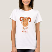 Aries zodiac  boho watercolor t-shirt (Voorkant)