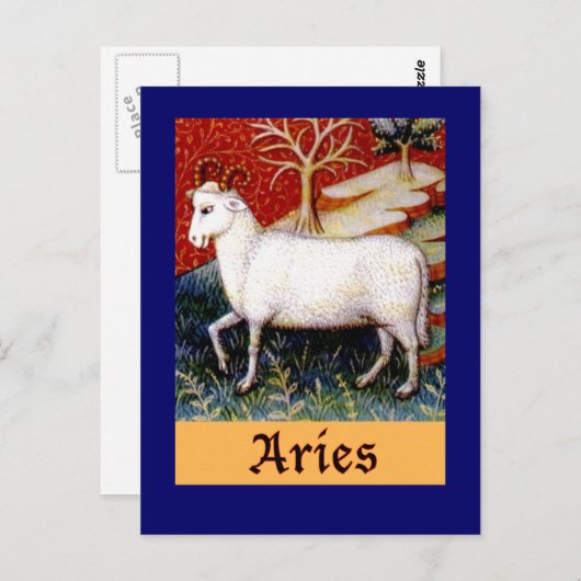 Aries Zodiac Briefkaart (Voorkant / Achterkant)