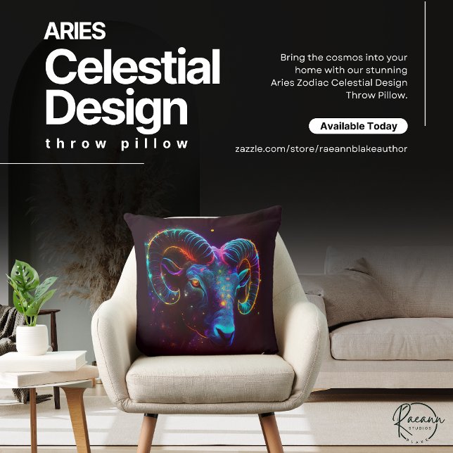 Aries Zodiac Celestial Design Sierkussen (Creator heeft geüpload)