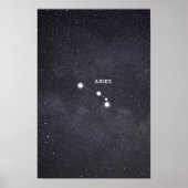 Aries Zodiac Constellation Poster (Voorkant)