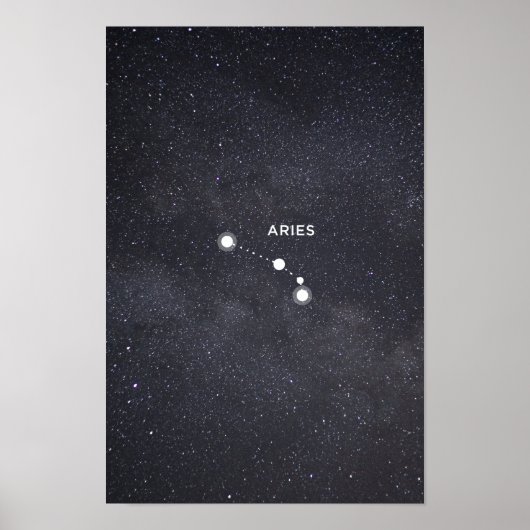 Aries Zodiac Constellation Poster (Voorkant)