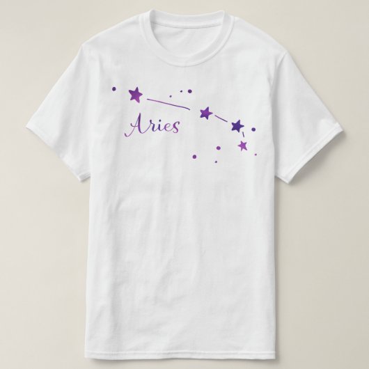 Aries Zodiac Constellation T-shirt (Design voorkant)