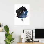 Aries Zodiac Constellation Waterverf Poster (Thuiskantoor)