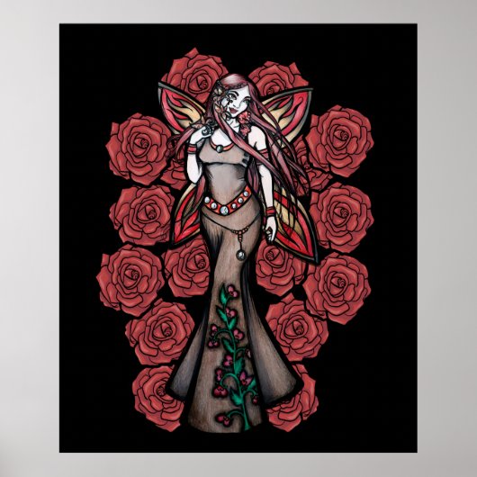 Aries Zodiac Fairy Goddess Astrology Fairies Poster (Voorkant)