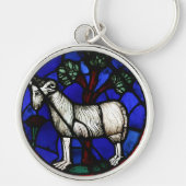 Aries Zodiac Glas in lood Notre-Dame de Paris Key Sleutelhanger (Voorkant)