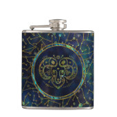 Aries Zodiac Gold Abalone op Constellation Heupfles (Voorkant)